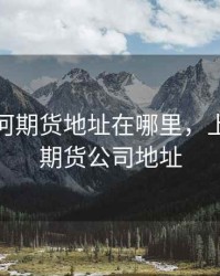 上海银河期货地址在哪里，上海银河期货公司地址