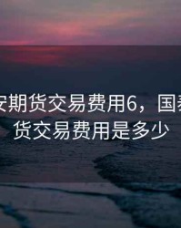 国泰君安期货交易费用6，国泰君安期货交易费用是多少