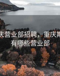 期货重庆营业部招聘，重庆期货公司有哪些营业部