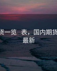 国内期货一览   表，国内期货一览 表最新