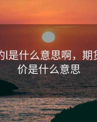 期货中的l是什么意思啊，期货中对手价是什么意思