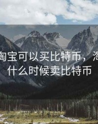哪一年淘宝可以买比特币，淘宝最早什么时候卖比特币