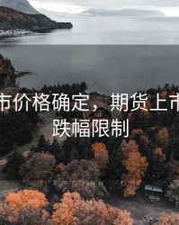 期货上市价格确定，期货上市首日涨跌幅限制