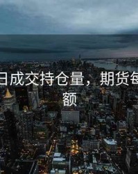期货每日成交持仓量，期货每日成交额