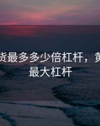 黄金期货最多多少倍杠杆，黄金期货最大杠杆