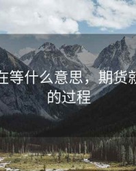 期货我在等什么意思，期货就是等待的过程