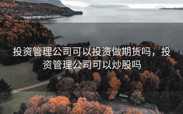 投资管理公司可以投资做期货吗,投资管理公司可以炒股吗 投资管理公司可以投资做期货吗,投资管理公司可以炒股吗