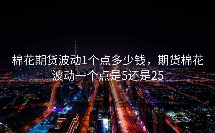 棉花期货波动1个点多少钱，期货棉花波动一个点是5还是25